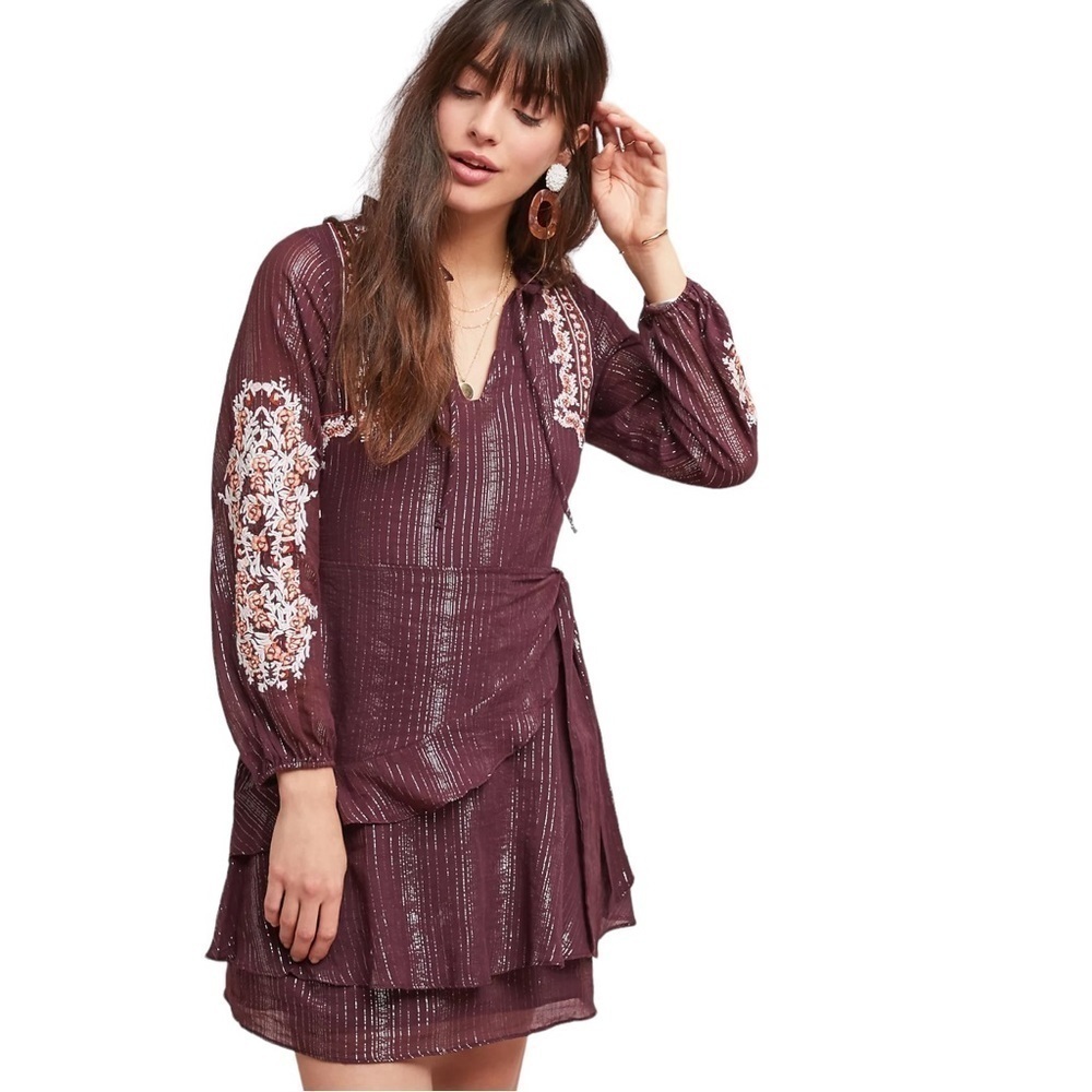 Anthropologie Dolan Amber Embroidered Dress